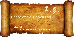 Pschierer Georgina névjegykártya
